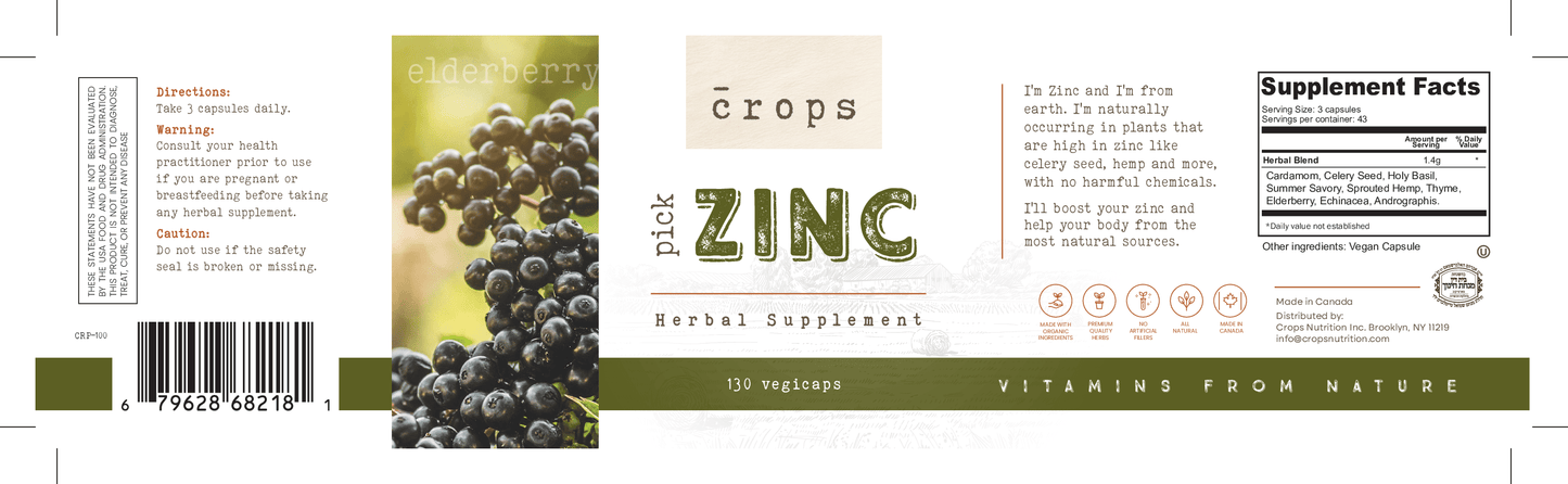 ZINC-130-CAPS -Schon's-Natural
