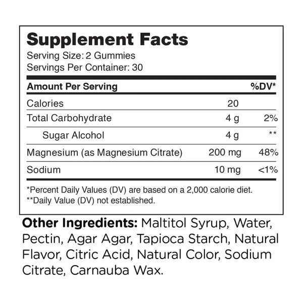 MAGNESIUM SUGAR-FREE GUMMIES - Schon's Natural