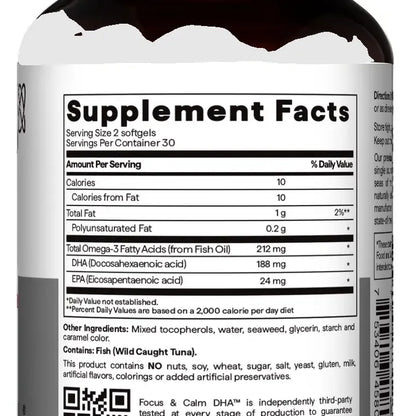 FOCUS & CALM DHA 60 softgels