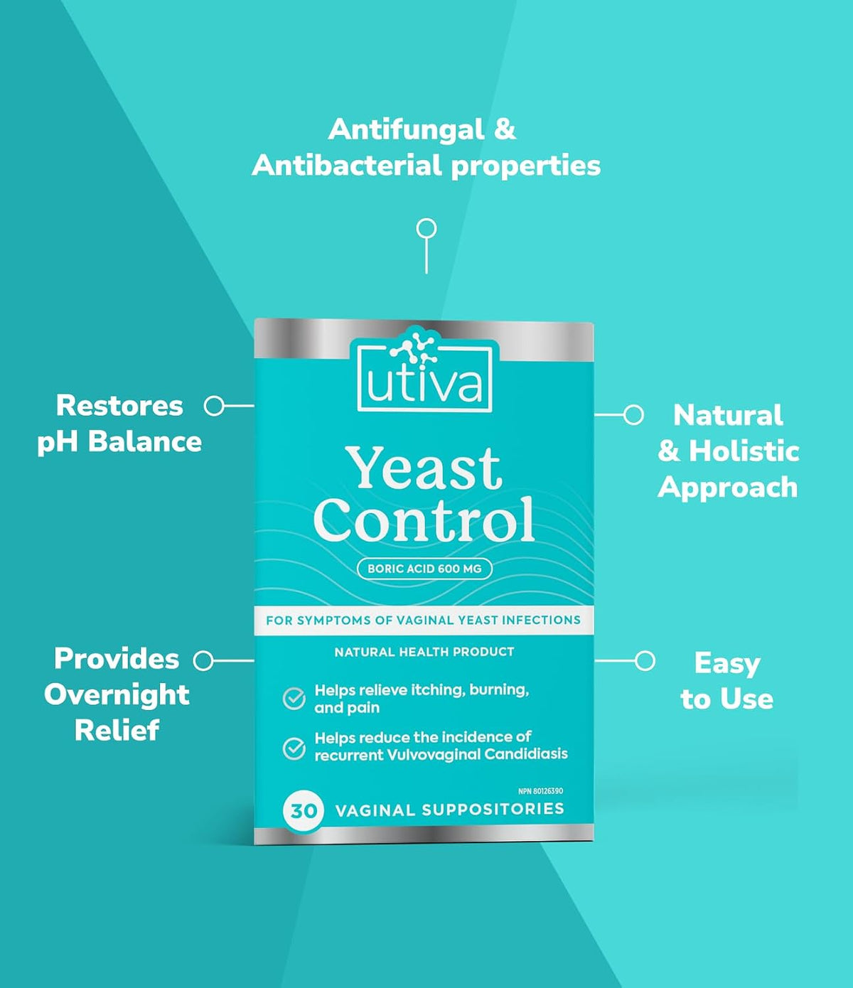 YEAST CONTROL 30 vaginal suppo