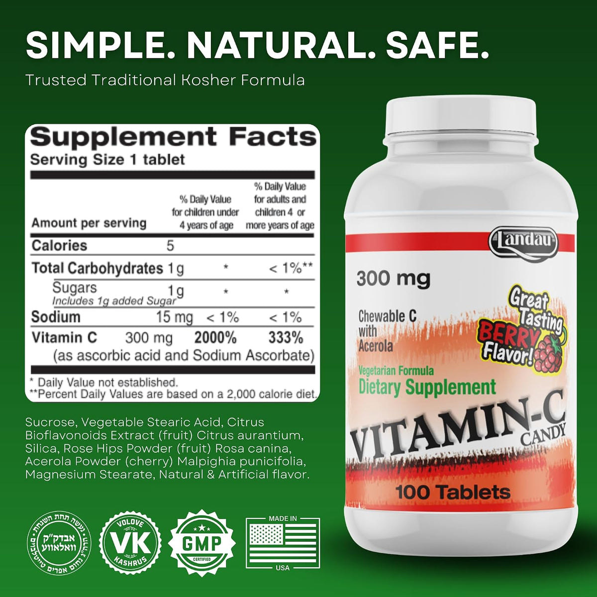 VITAMIN C CANDY 300mg LANDAU