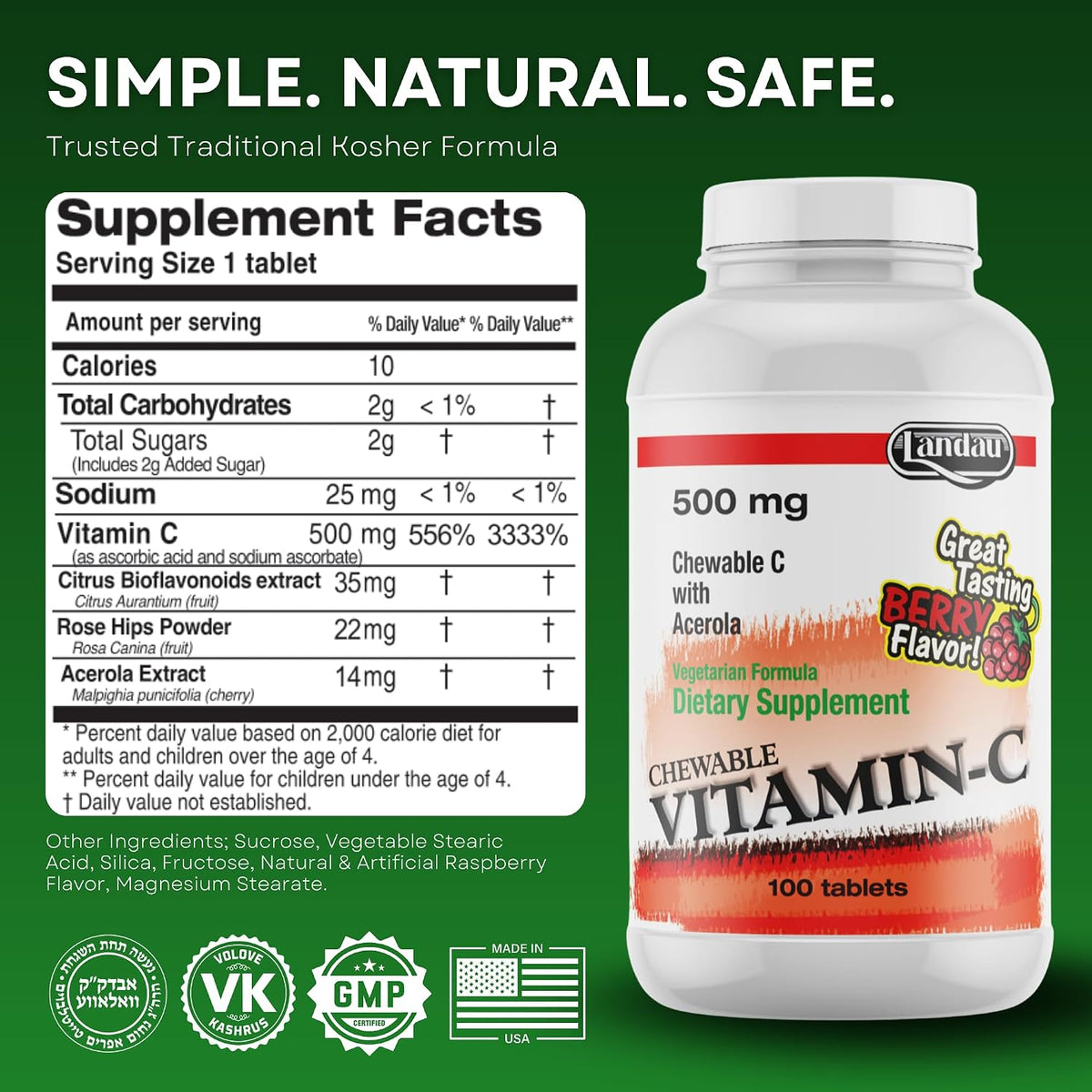 VITAMIN C 500MG LANDAU