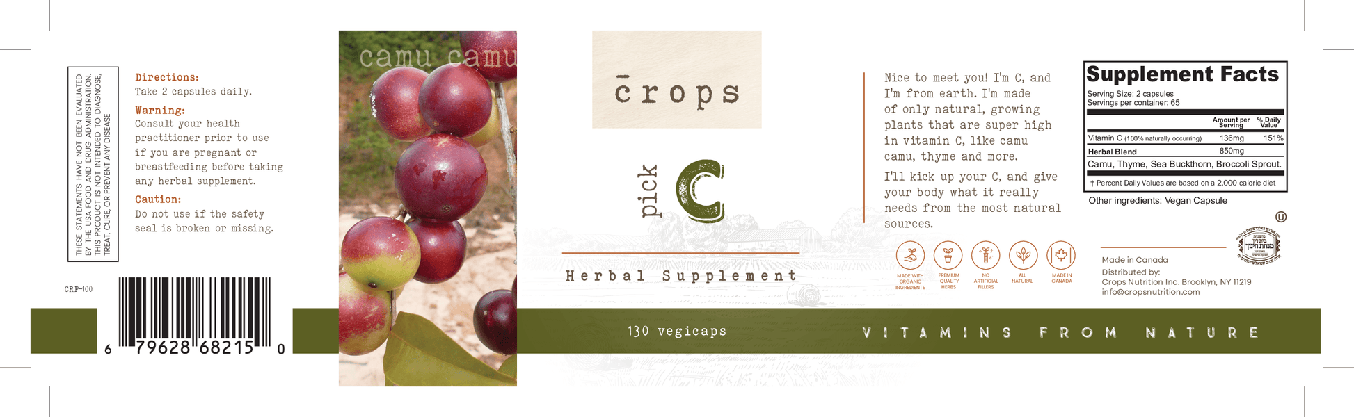 VITAMIN C 130 CAPS - Schon's Natural