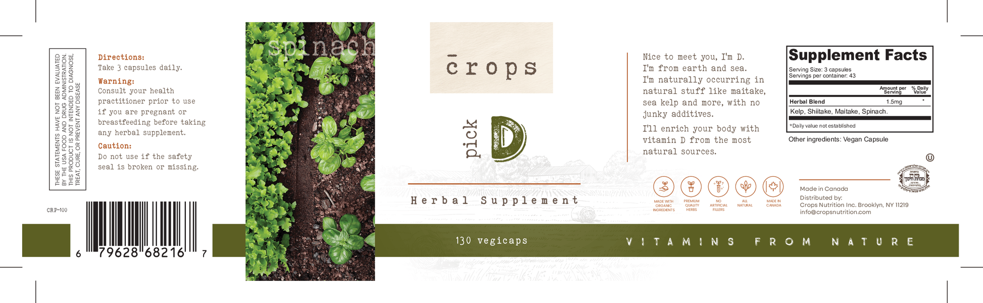 VITAMIN D 130 CAPS - Schon's Natural